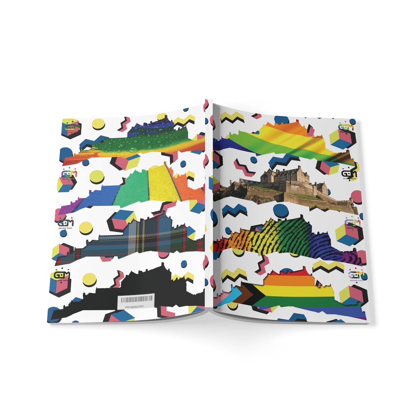 Edinburgh Castle Pride Retro Softcover Notebook, A5