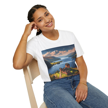 Urquhart Castle - Loch Ness Softstyle T-Shirt, Unisex Tee, Scottish Landmarks, Various Colours