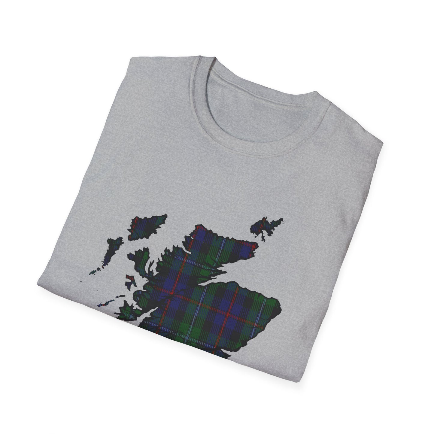 Tartan Ecosse Carte Softstyle T-Shirt Unisexe - Argyle Tartan Tee 