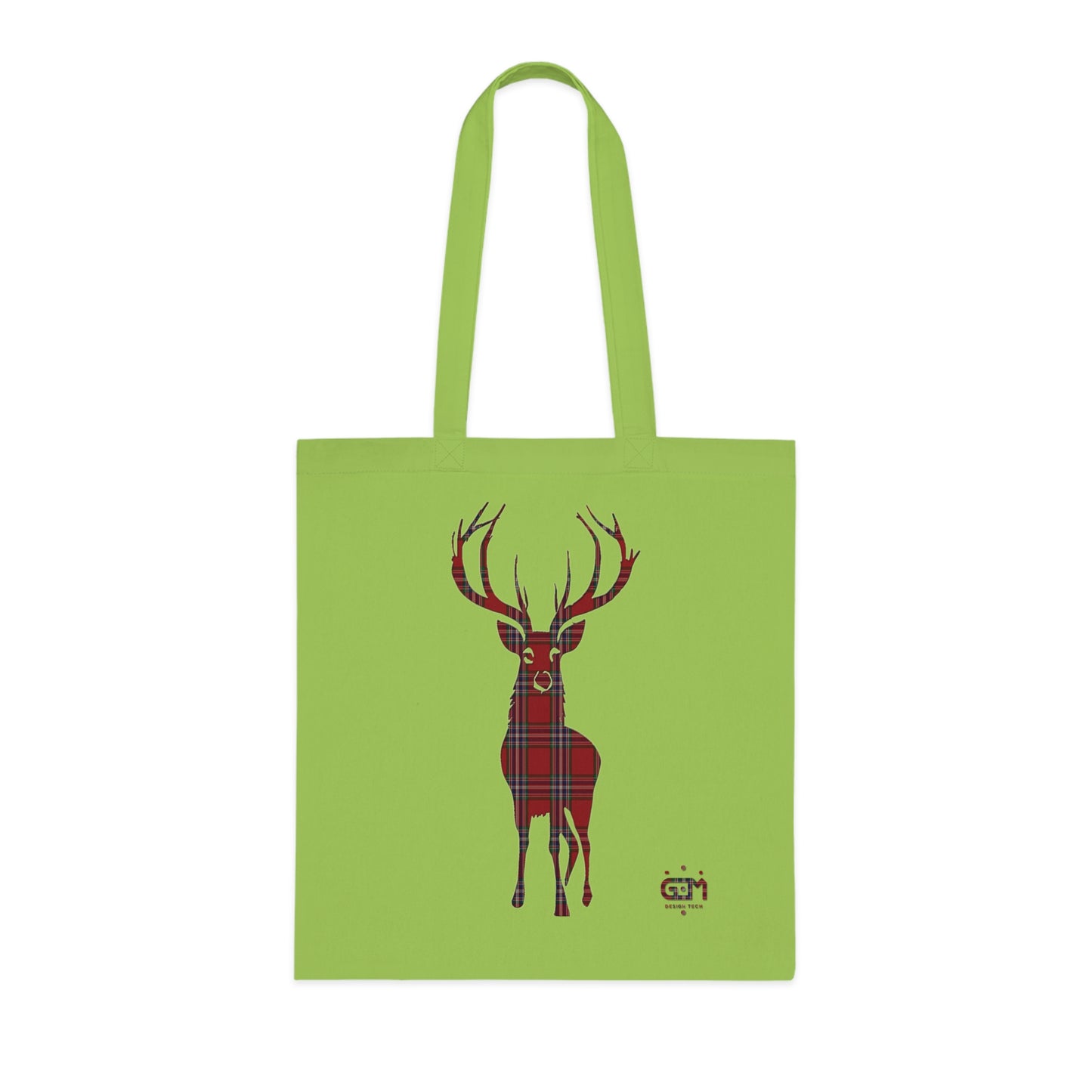 Reversible Scotland Tartan Stag Cotton Tote Bag - MacFarlane Tartan