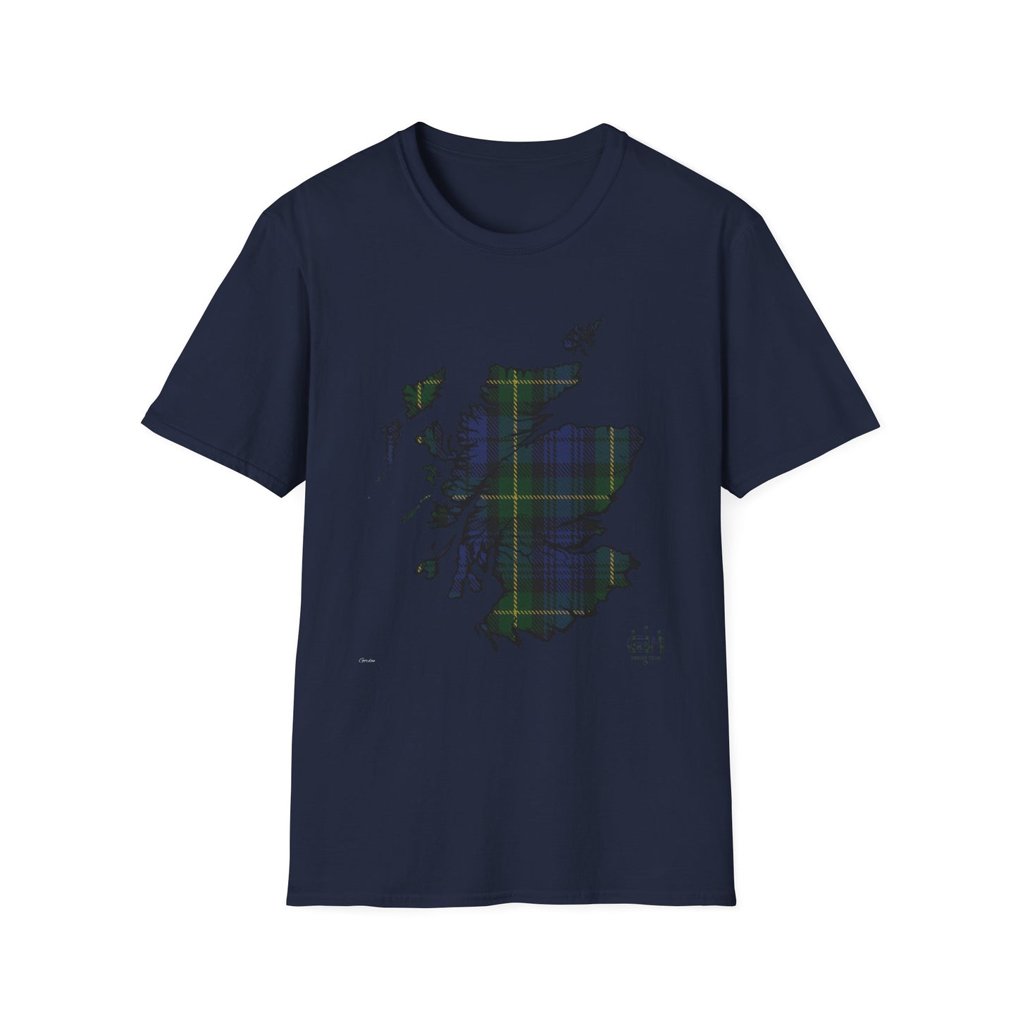 Tartan Ecosse Carte Softstyle T-Shirt Unisexe - Gordon Tartan Tee 