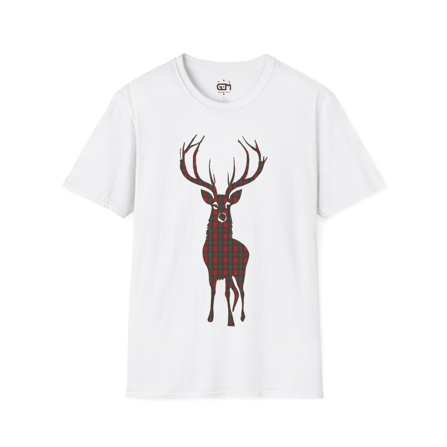 Tartan Stag Softstyle T-Shirt - MacGregor Tartan, Unisex Tee, Scottish Scenery, Various Colours