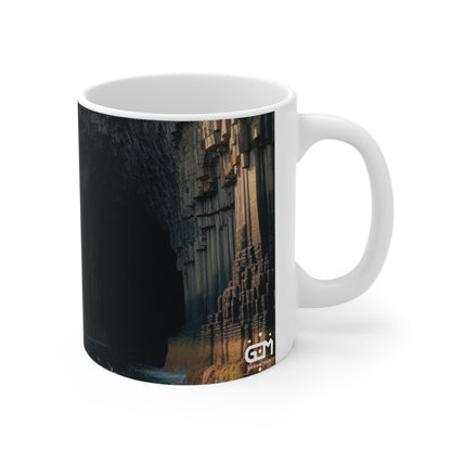 Fingal's Cave Mug - Staffa, Coffee Cup, Tea Cup, Scotland, White