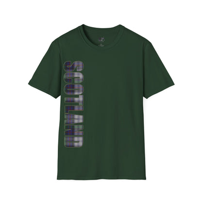 Scotland Lettering Argyle Dress Tartan Softstyle T-Shirt, Unisex Tee, Various Colours