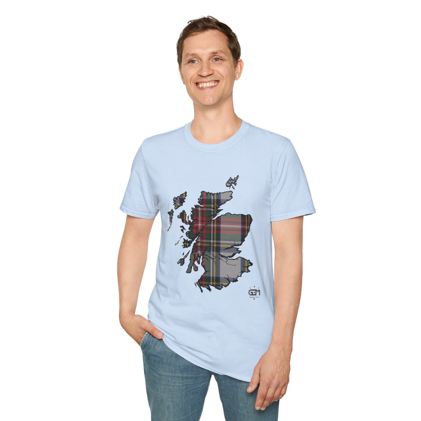 Tartan Ecosse Carte Softstyle T-Shirt Unisexe - Stewart Dress Tartan Tee 