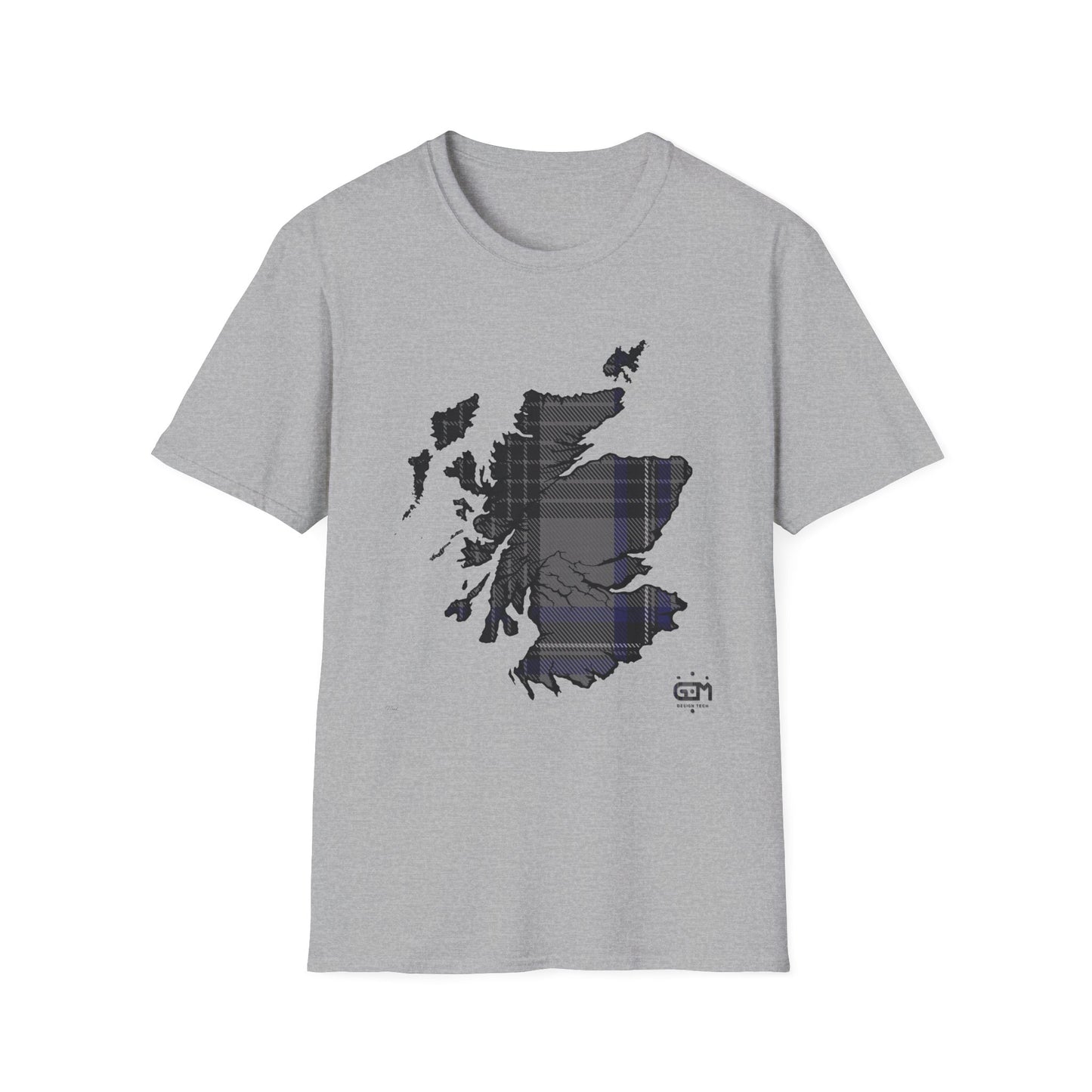 Tartan Scotland Map Softstyle Unisex T-Shirt - Hood Tartan Tee