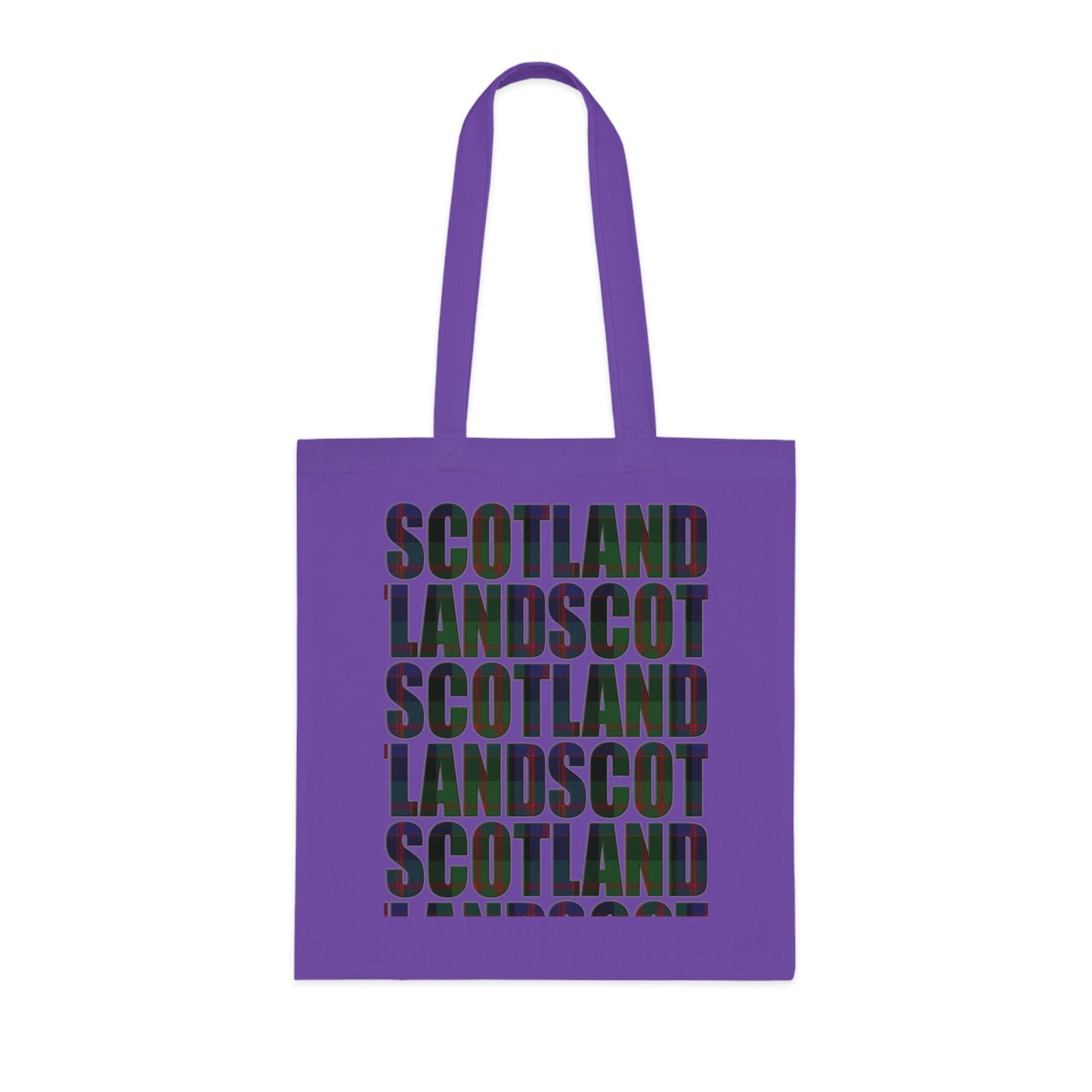 Reversible Scotland Tartan Map Cotton Tote Bag - MacDonald Tartan