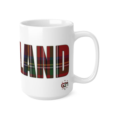 Scotland Tartan Mug - Stewart Royal, Coffee Cup, Tea Cup, Scotland, White