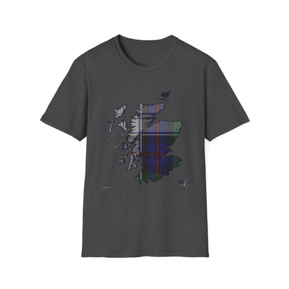 Tartan Ecosse Carte Softstyle T-Shirt Unisexe - Argyle Dress Tartan Tee 