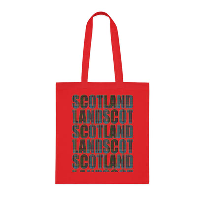 Reversible Scotland Tartan Map Cotton Tote Bag - Anderson Tartan