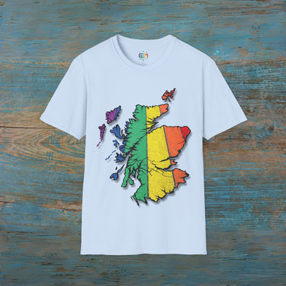 Pride Road Scotland Map Unisex T-Shirt, Various Colours