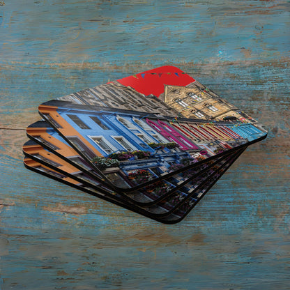 Scotland Up Close Cork Coaster Set - Photo Silhouettes