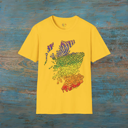 Scotland has PRiDE Fingerprint Clan Regions Map Unisex T-Shirt, Various Colours