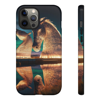 Kelpies Northern Lights Art Phone Case, Scotland, Various