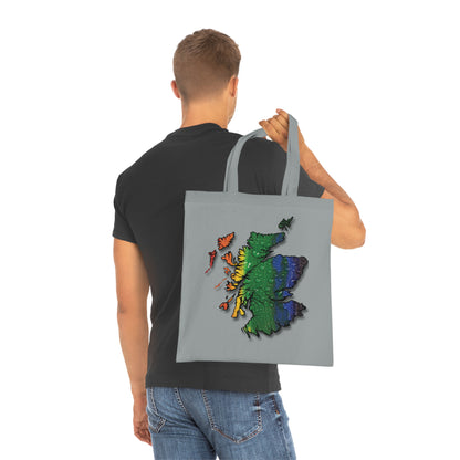 Scotland Pride Rain Map Cotton Tote Bag