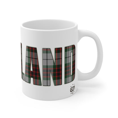 Scotland Lettering Tartan Mug 11oz, Fraser Tartan