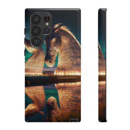 Kelpies Northern Lights Art Phone Case, Scotland, Various