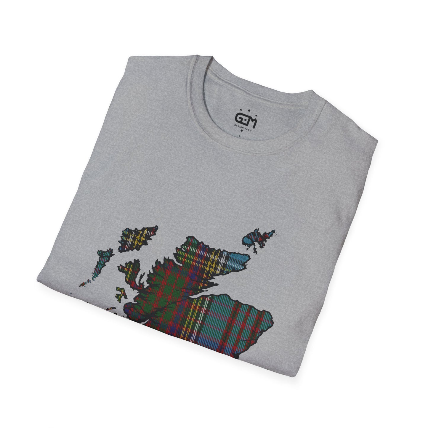 Scotland Tartan Map Softstyle Unisex T-Shirt - Anderson Tartan Tee