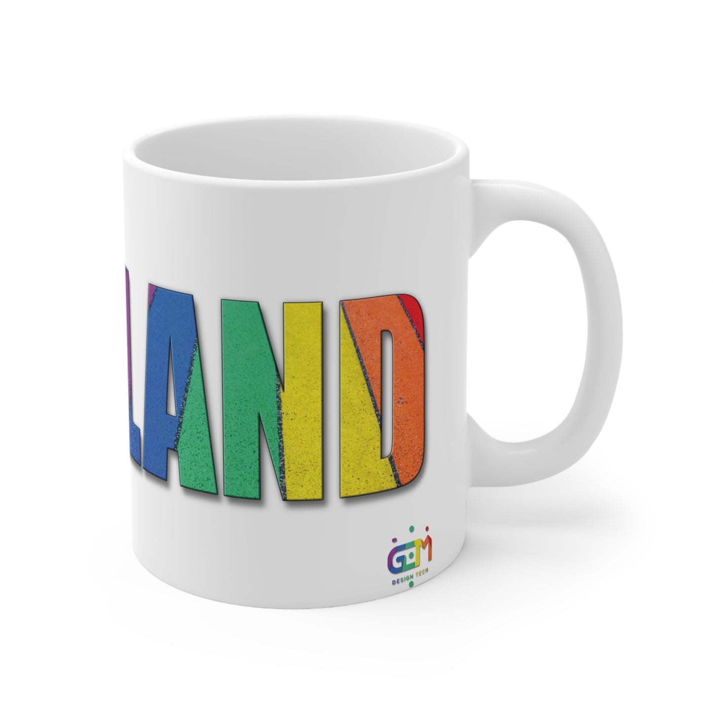 Scotland Lettering Pride Road Mug, White