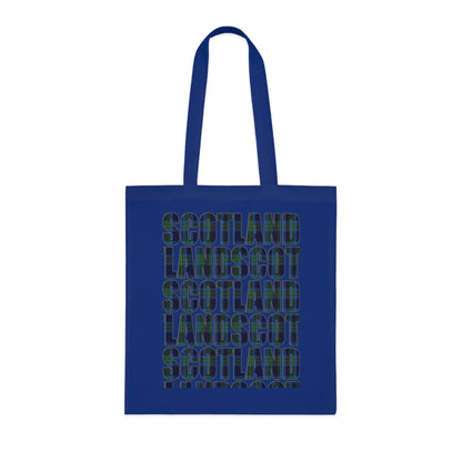 Reversible Scotland Tartan Map Cotton Tote Bag - Miller Tartan