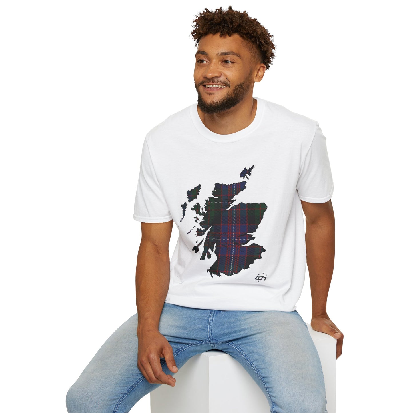 Tartan Ecosse Carte Softstyle T-Shirt Unisexe - Rankin Tartan Tee 