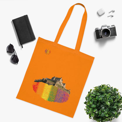 Pride Fingerprint Rock Edinburgh Castle Cotton Tote Bag