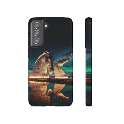 Kelpies Northern Lights Art Phone Case, Scotland, Samsung