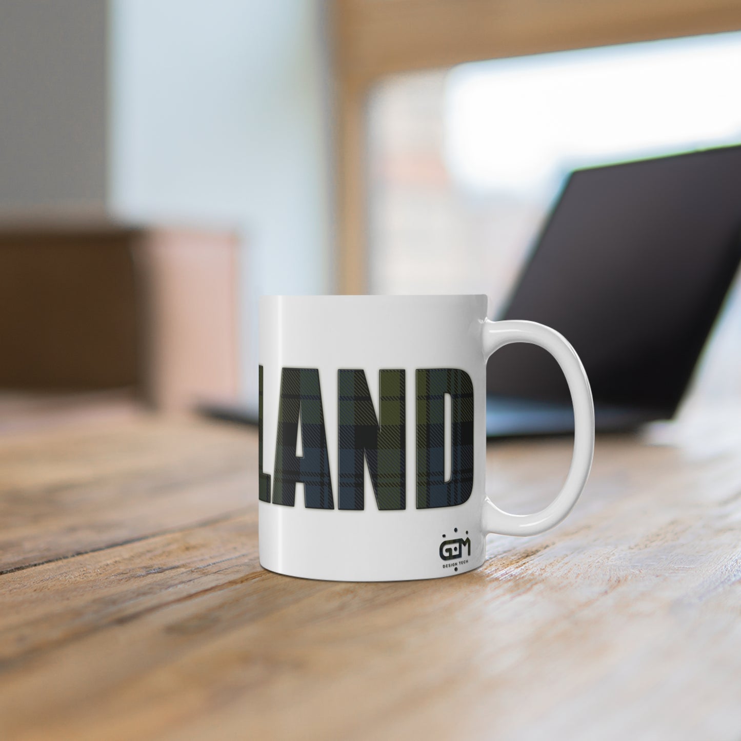 Scotland Tartan Mug - Campbell, Coffee Cup, Tea Cup, Scotland, White