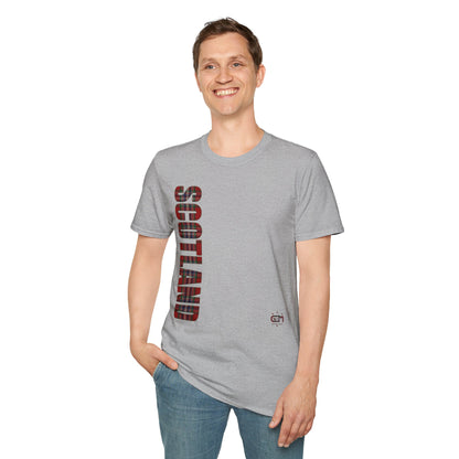 Tartan Scotland Lettering Softstyle Unisex T-Shirt, MacFarlane Tartan Tee