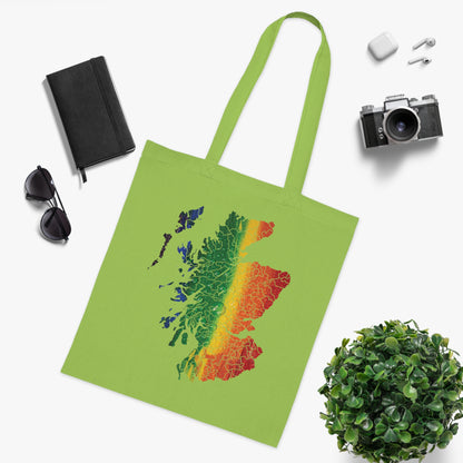 Scotland Pride Rain Clan Map Cotton Tote Bag