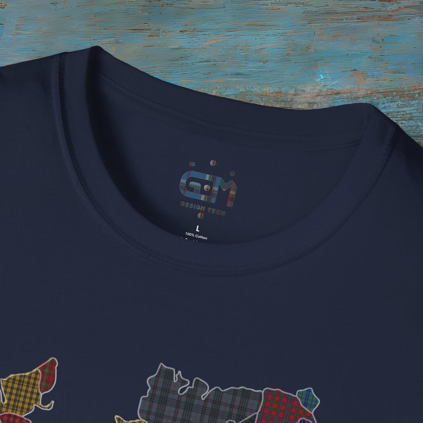 Scotland Tartan Clan Map Softstyle T-Shirt, Unisex Tee, Scotland Shirt, Various Colours