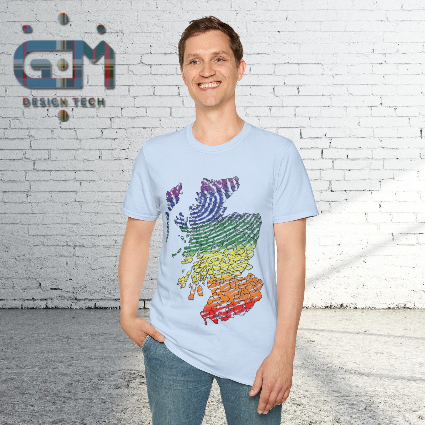 Pride Fingerprint Clan Regions Scotland Map Unisex T-Shirt, Various Colours