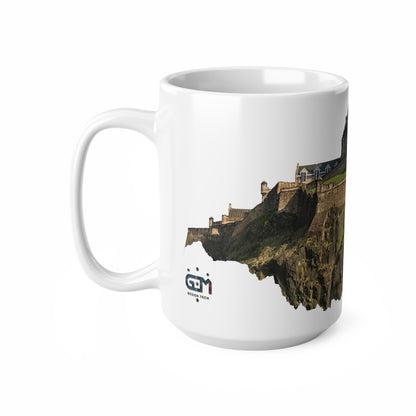 Edinburgh Castle on the Rock Photo Mug, White