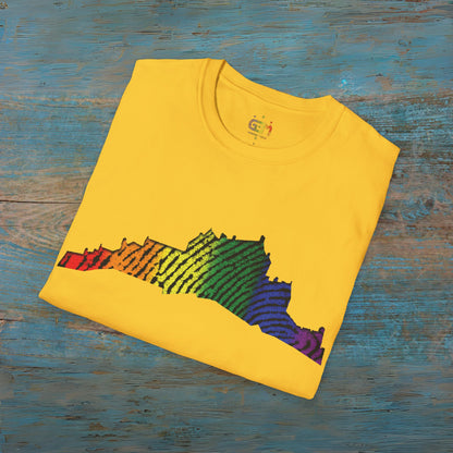 Edinburgh Castle Pride Fingerprint Art Unisex T-Shirt