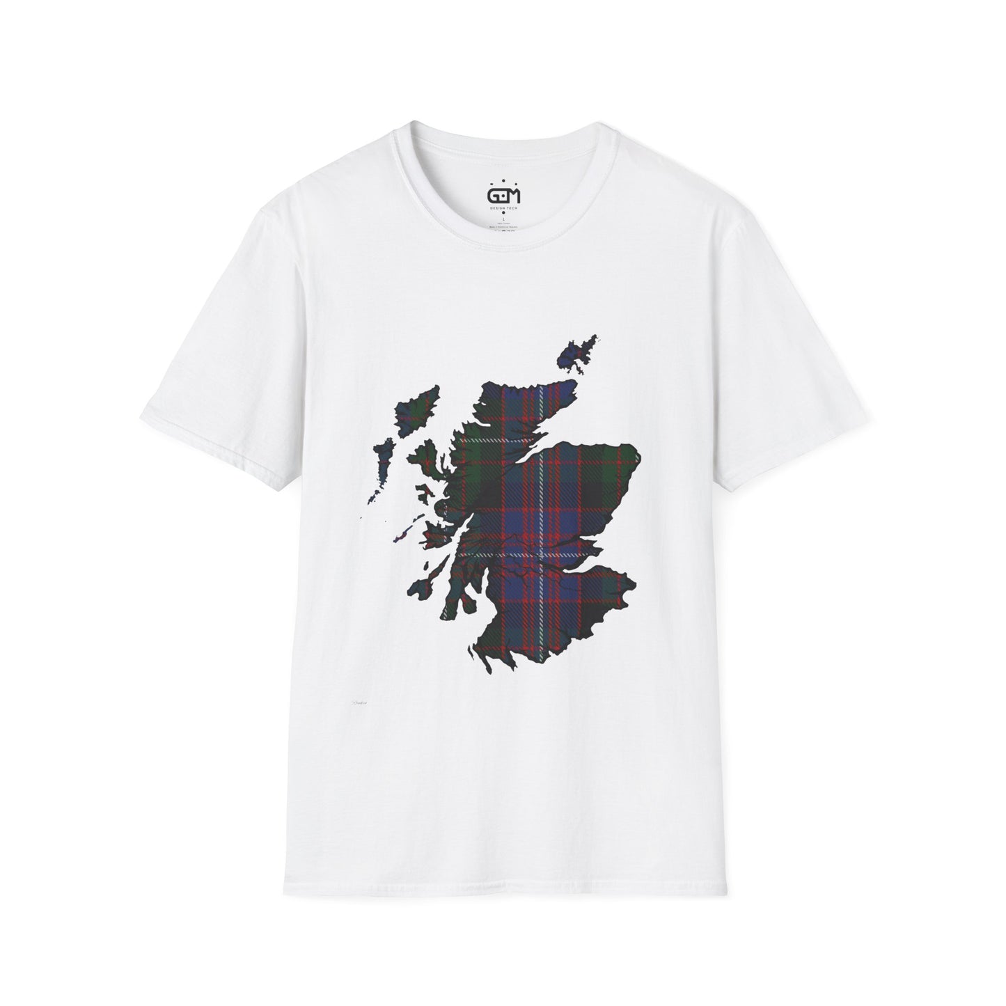 Scotland Tartan Map Softstyle Unisex T-Shirt - Rankin Tartan Tee