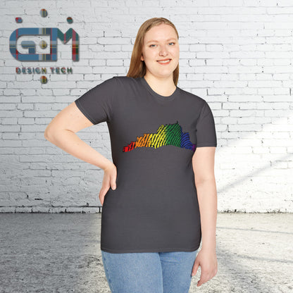 Edinburgh Castle Pride Fingerprint Art Unisex T-Shirt