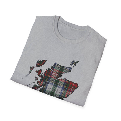 Tartan Ecosse Carte Softstyle T-Shirt Unisexe - Stewart Tartan Tee 