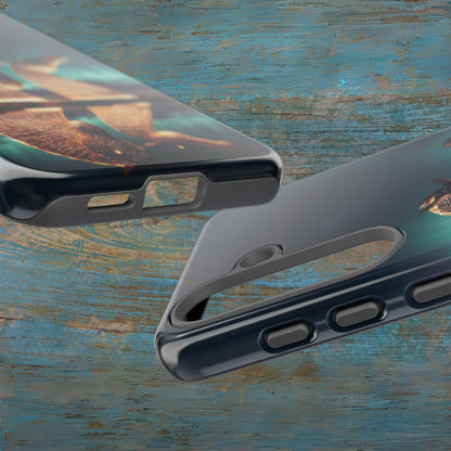 Kelpies Northern Lights Art Variant Phone Case, Scotland, Samsung