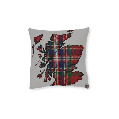 Reversible Square Cushion : Stag / Scotland Map - MacFarlane Tartan, Various Sizes