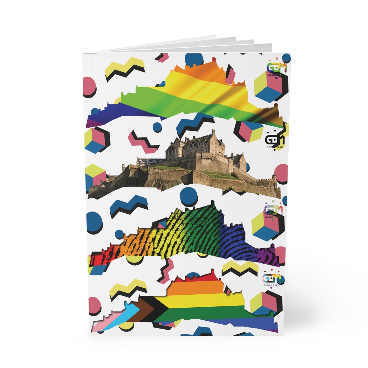 Edinburgh Castle Pride Retro Softcover Notebook, A5