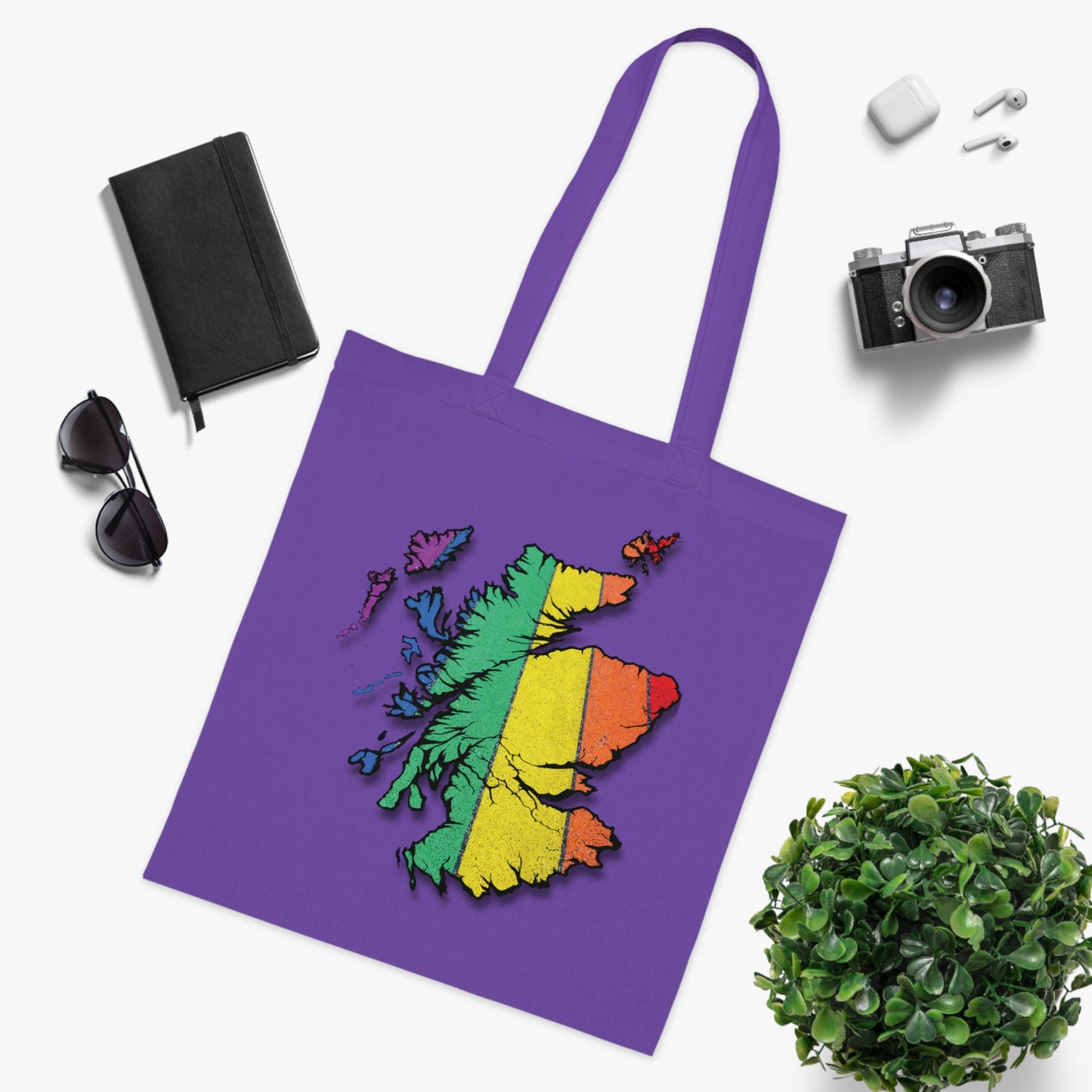 Scotland Pride Road Map Cotton Tote Bag