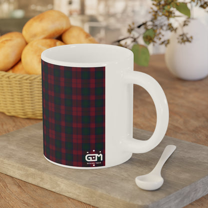 Tartan Mug - Lindsay Tartan, Scottish, Various Sizes