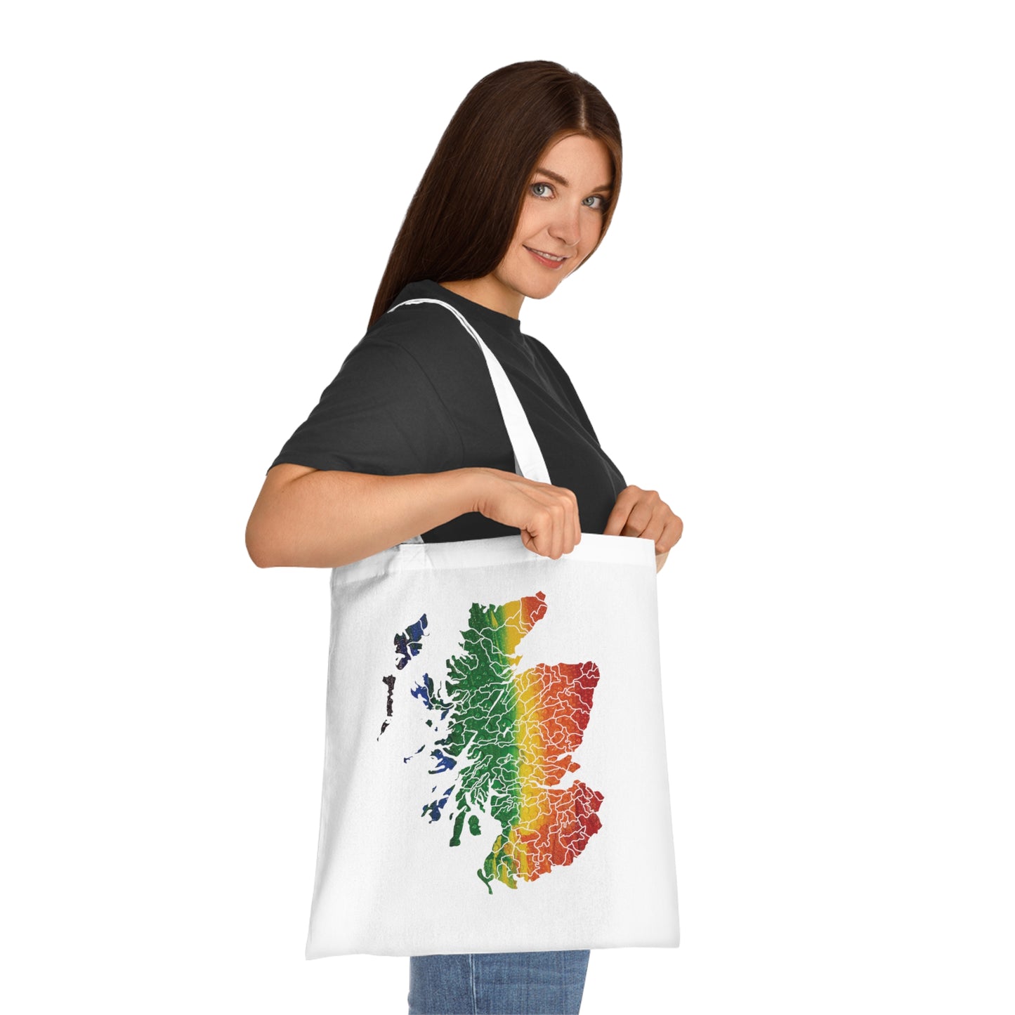 Scotland Pride Rain Clan Map Cotton Tote Bag