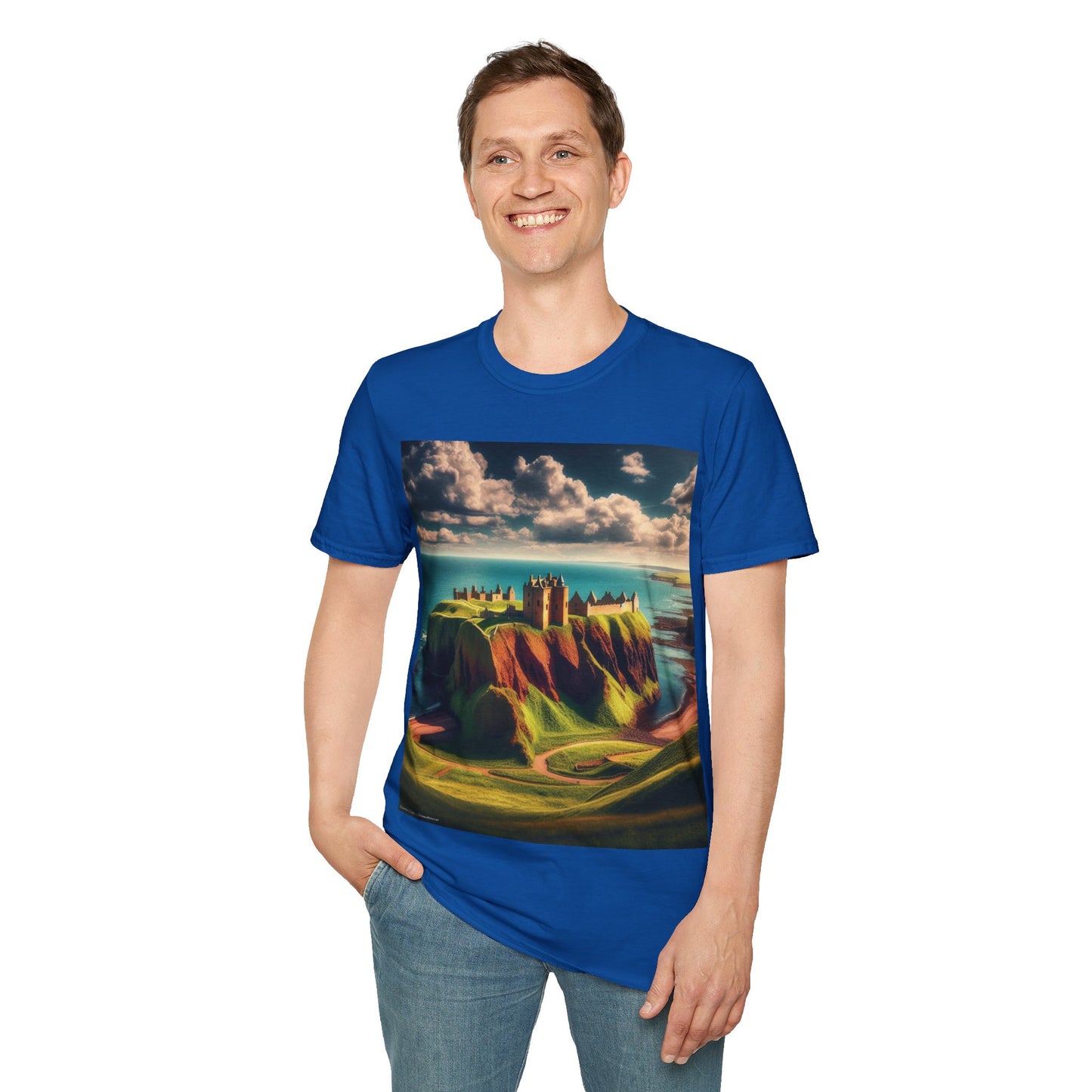 Dunnottar Castle - Stonehaven Softstyle T-Shirt, Unisex Tee, Scottish Landmarks, Various Colours