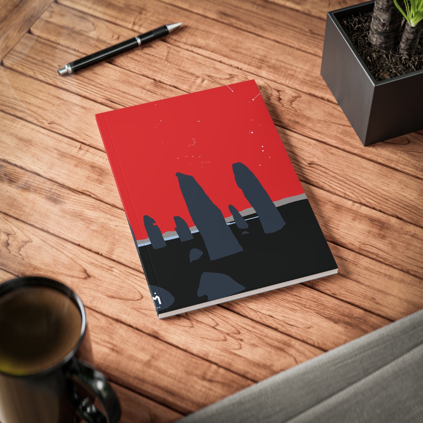 Scotland Art A5 Softcover Notebook - Silhouettes