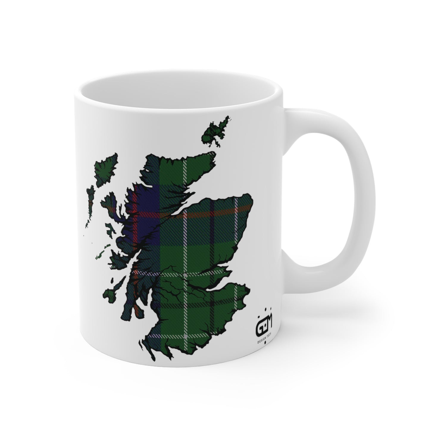 Scotland Map Mug 11oz, Duncan Tartan