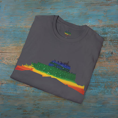 Edinburgh Castle Pride Rain Art Unisex T-Shirt