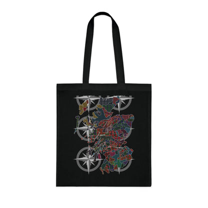 Scotland Tartan Clan Map Cotton Tote Bag