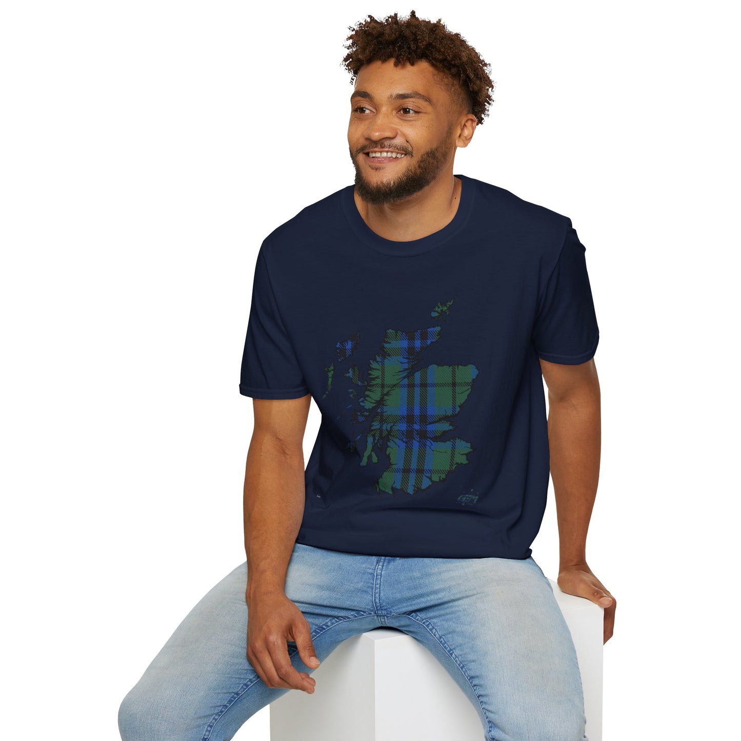 Tartan Scotland Map Softstyle Unisex T-Shirt - Keith Tartan Tee