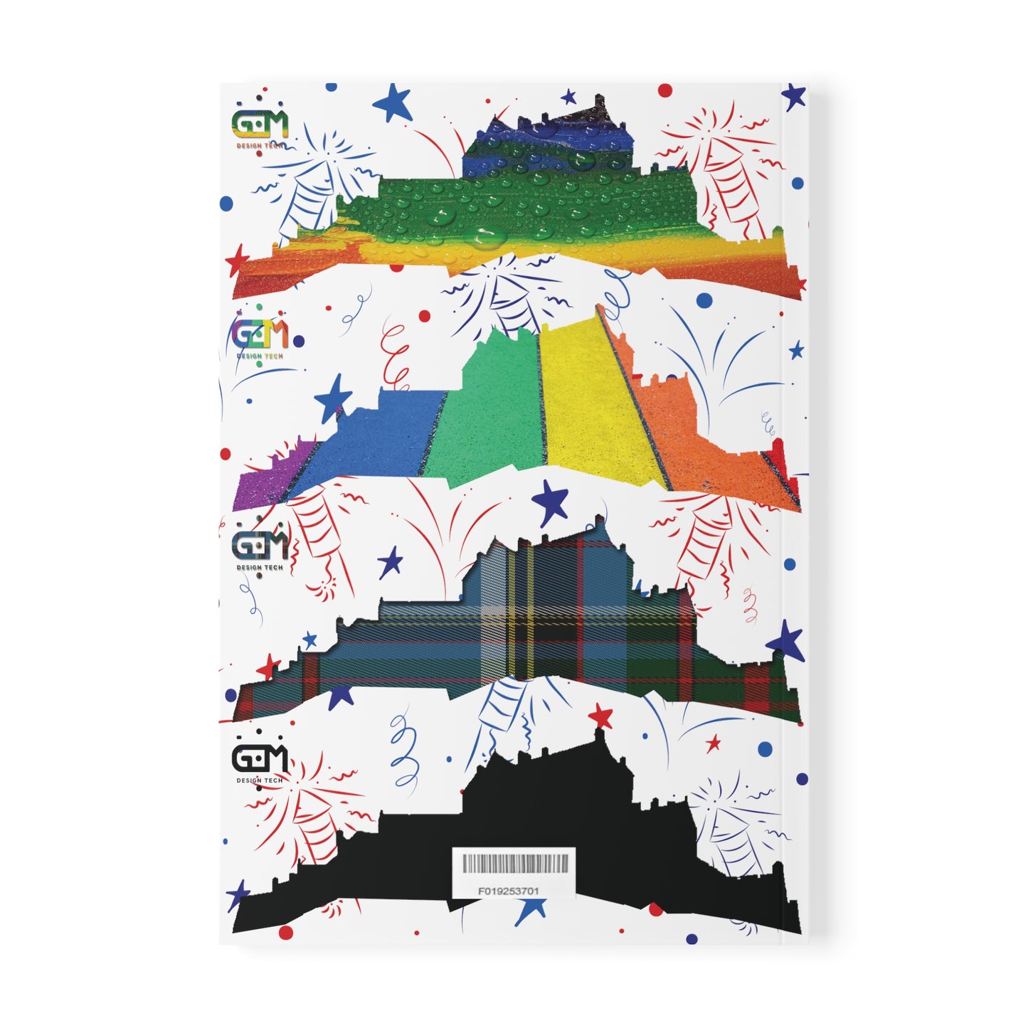 Edinburgh Castle Pride Fireworks Softcover Notebook, A5